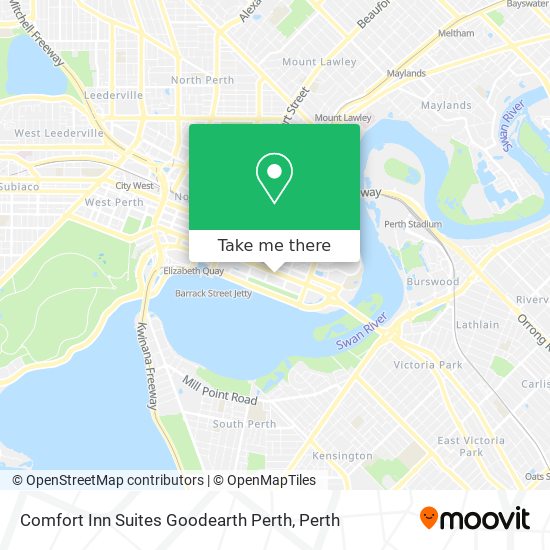 Comfort Inn Suites Goodearth Perth map