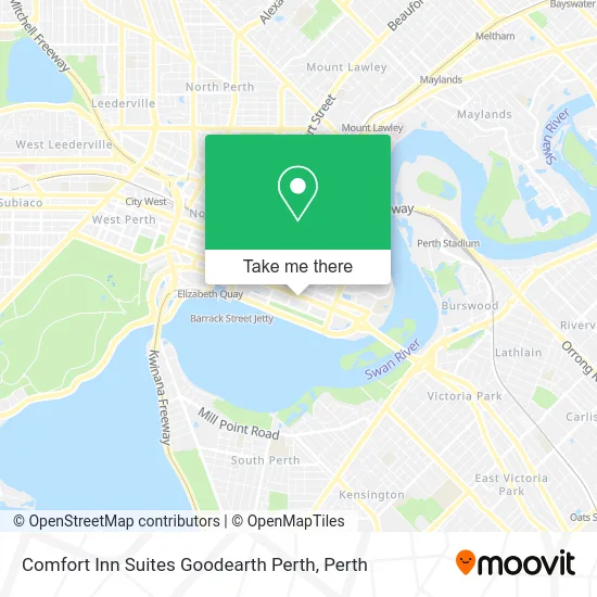Mapa Comfort Inn Suites Goodearth Perth