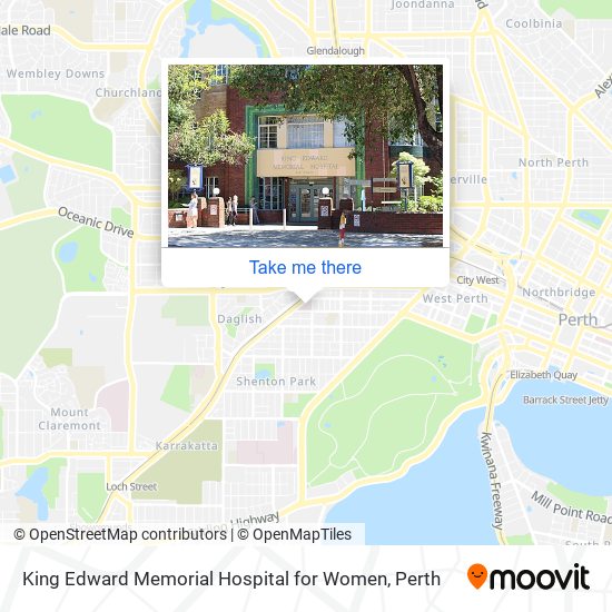 Mapa King Edward Memorial Hospital for Women