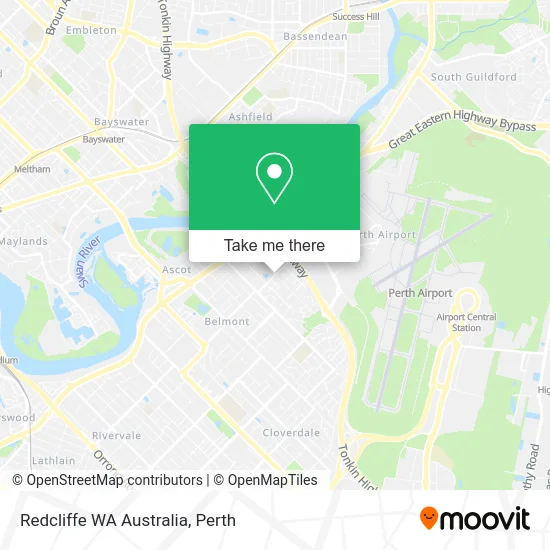 Mapa Redcliffe WA Australia