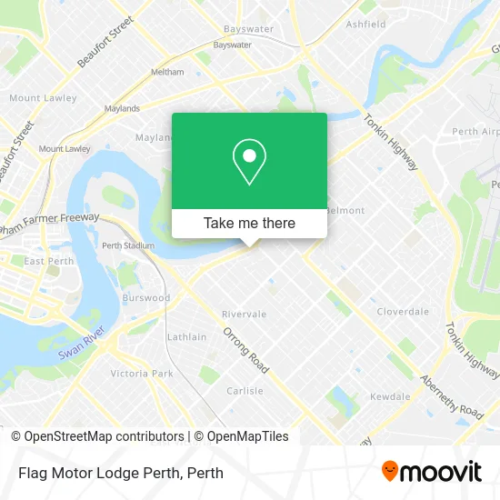 Mapa Flag Motor Lodge Perth