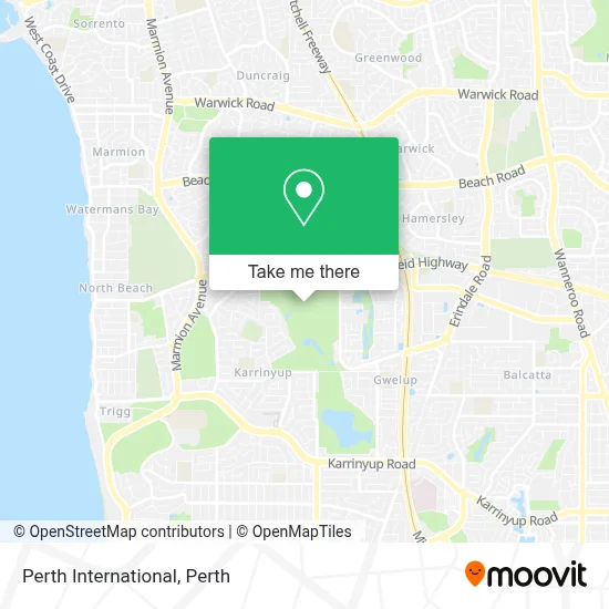 Mapa Perth International