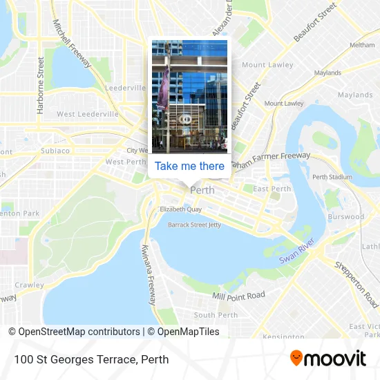 Mapa 100 St Georges Terrace