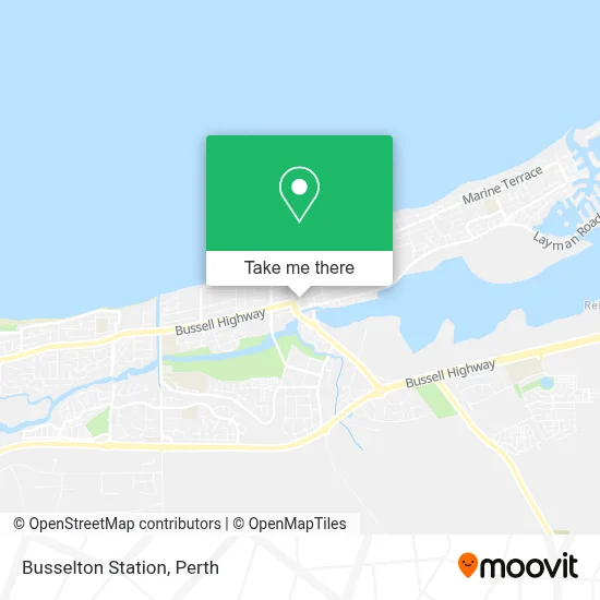 Mapa Busselton Station