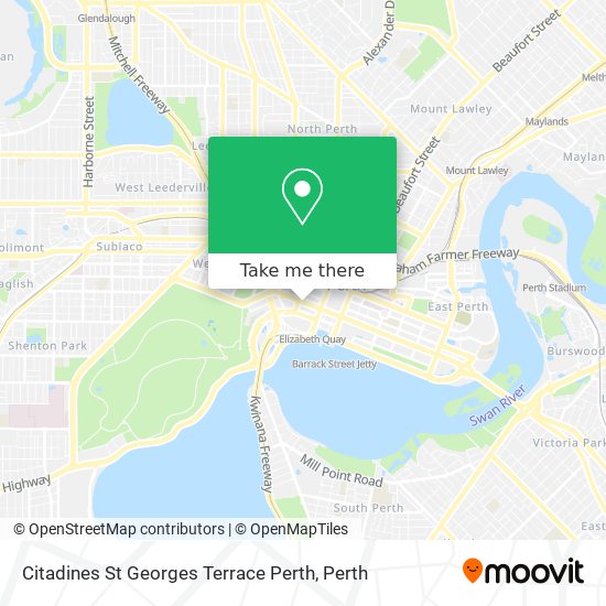 Mapa Citadines St Georges Terrace Perth