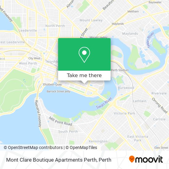 Mont Clare Boutique Apartments Perth map