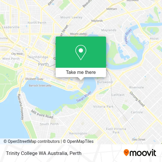 Mapa Trinity College WA Australia