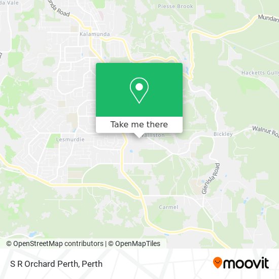 S R Orchard Perth map