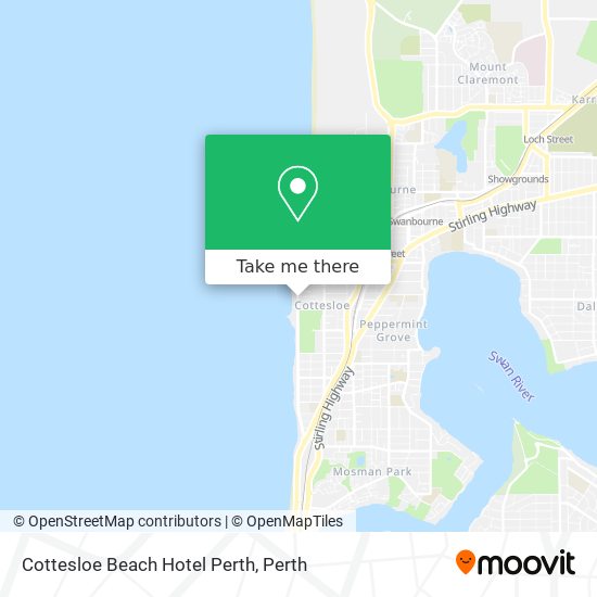 Mapa Cottesloe Beach Hotel Perth