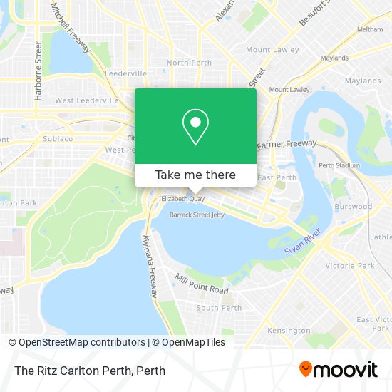 The Ritz Carlton Perth map