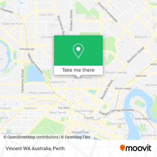 Vincent WA Australia map