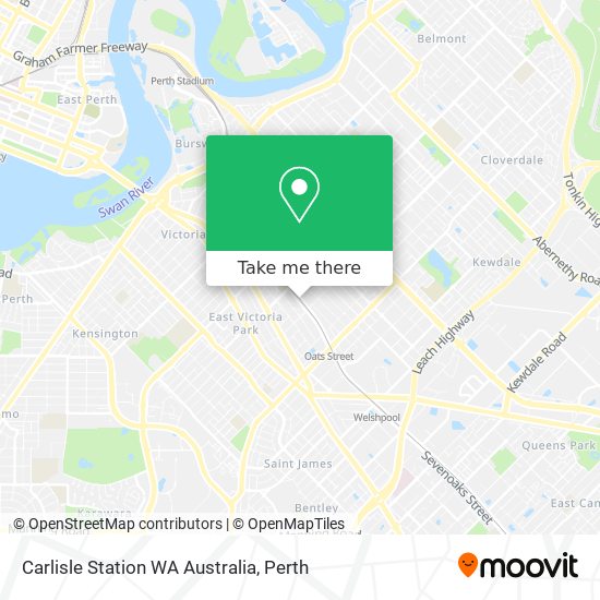 Carlisle Station WA Australia map