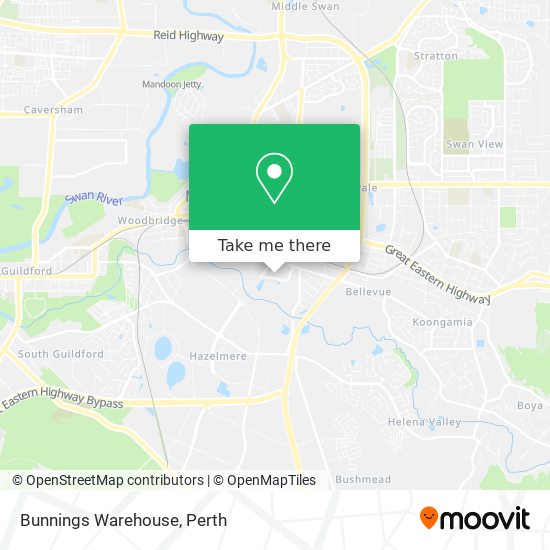 Bunnings Warehouse map