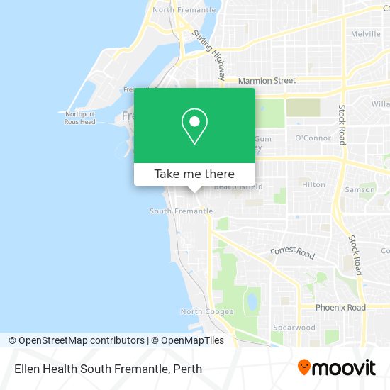 Ellen Health South Fremantle map