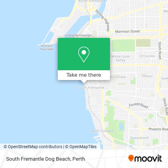 South Fremantle Dog Beach map