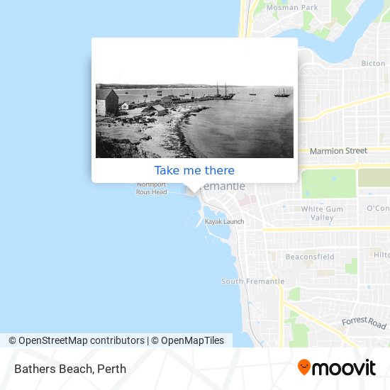 Bathers Beach map