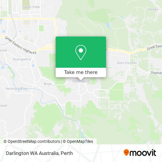Mapa Darlington WA Australia
