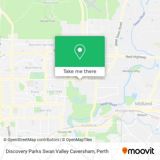 Discovery Parks Swan Valley Caversham map