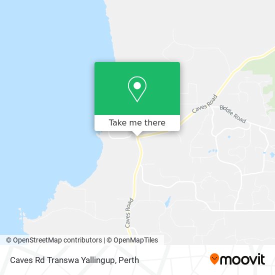 Caves Rd Transwa Yallingup map