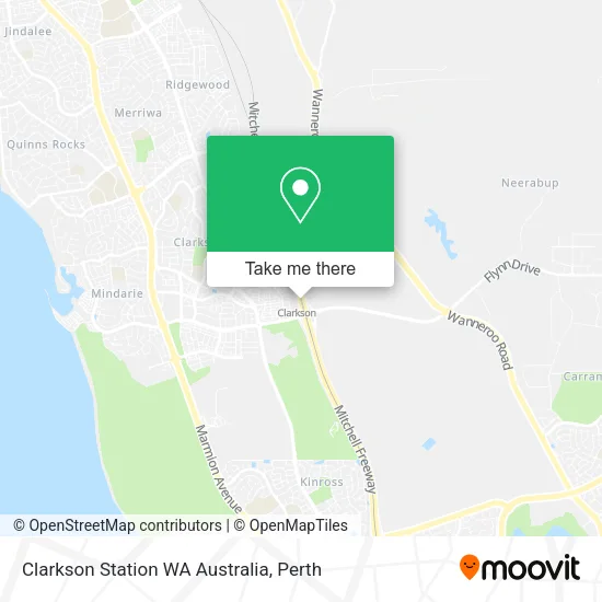 Clarkson Station WA Australia map