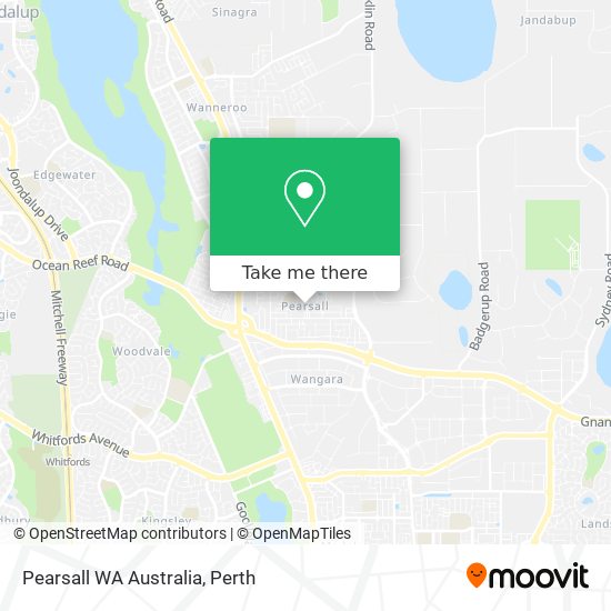 Pearsall WA Australia map