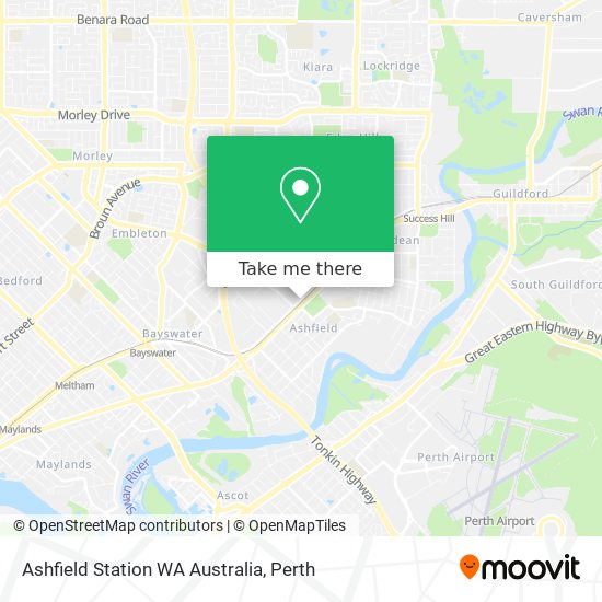 Ashfield Station WA Australia map