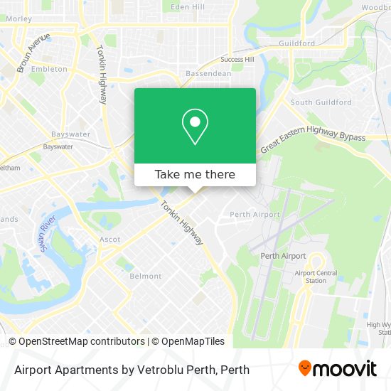 Airport Apartments by Vetroblu Perth map