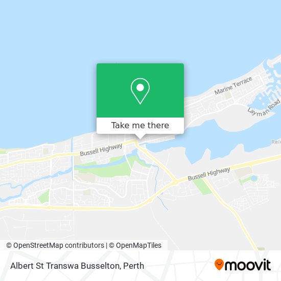 Mapa Albert St Transwa Busselton