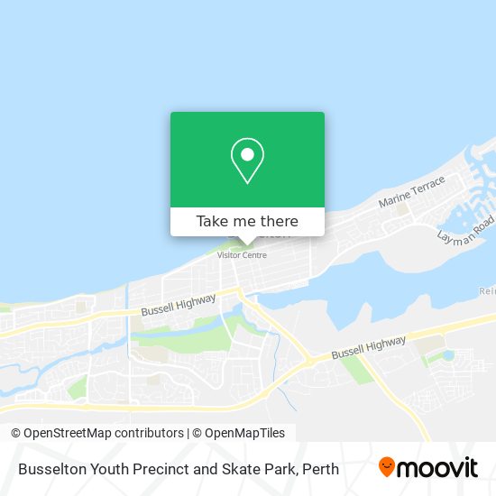 Mapa Busselton Youth Precinct and Skate Park