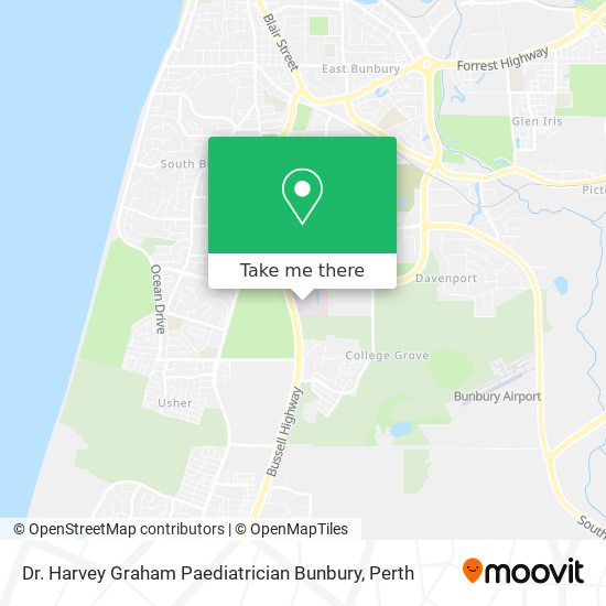 Dr. Harvey Graham Paediatrician Bunbury map