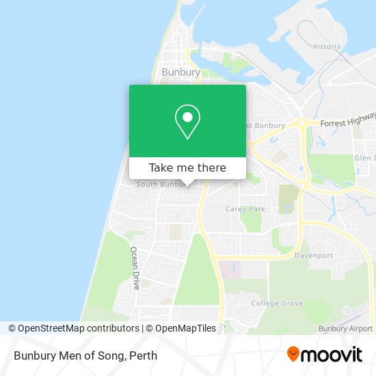 Bunbury Men of Song map