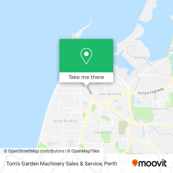 Tom's Garden Machinery Sales & Service map