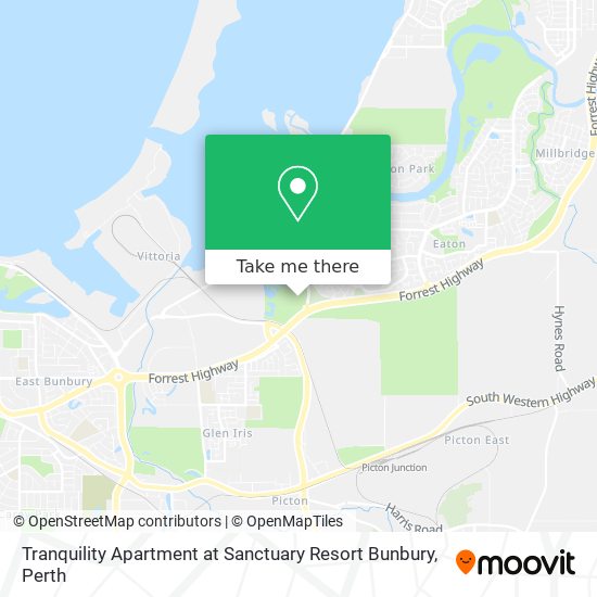 Tranquility Apartment at Sanctuary Resort Bunbury map