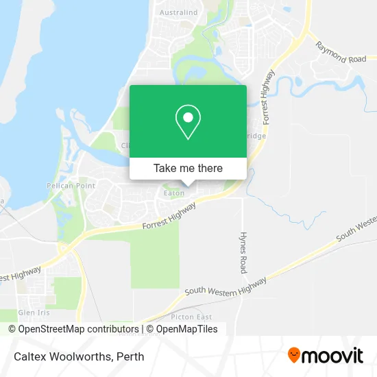 Mapa Caltex Woolworths