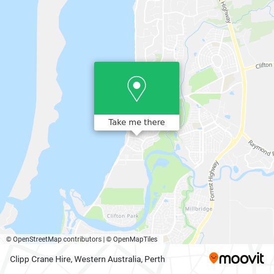 Clipp Crane Hire, Western Australia map