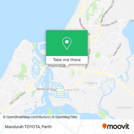 Mapa Mandurah TOYOTA