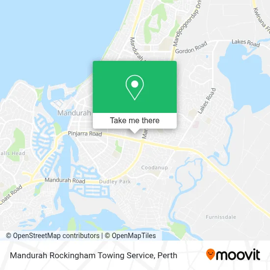 Mapa Mandurah Rockingham Towing Service