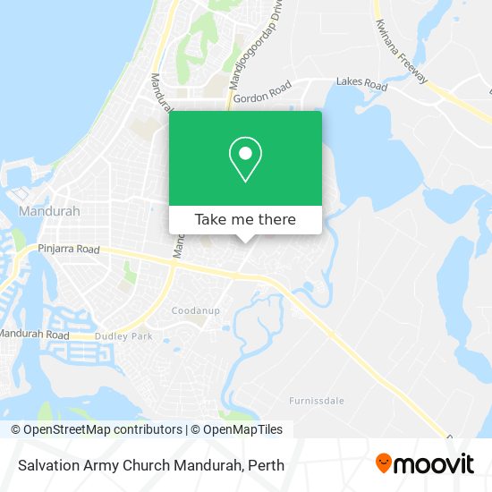 Salvation Army Church Mandurah map