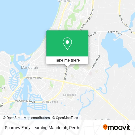 Mapa Sparrow Early Learning Mandurah
