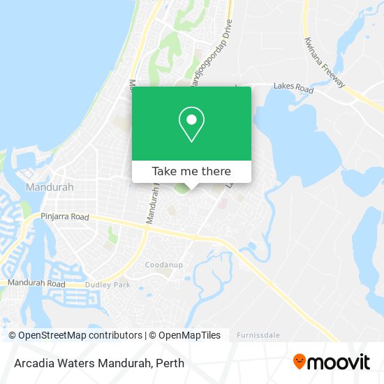 Arcadia Waters Mandurah map