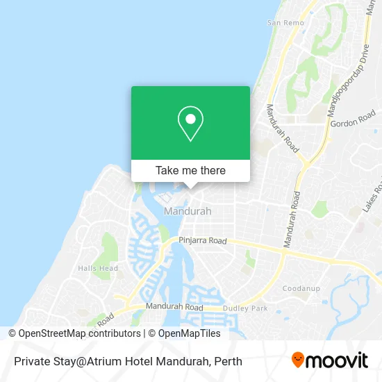 Mapa Private Stay@Atrium Hotel Mandurah