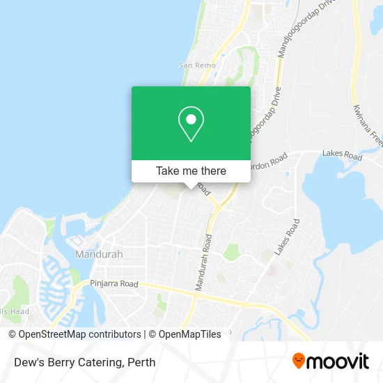 Mapa Dew's Berry Catering