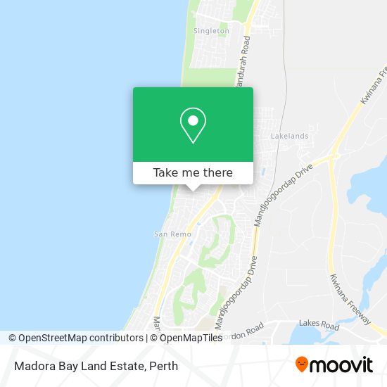 Madora Bay Land Estate map