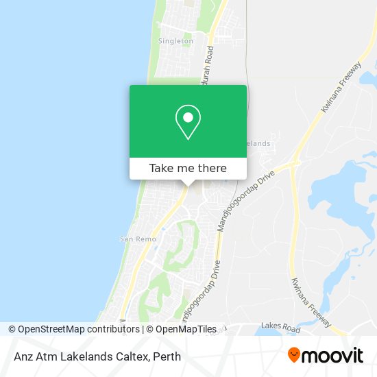 Anz Atm Lakelands Caltex map