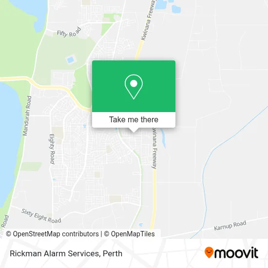 Mapa Rickman Alarm Services