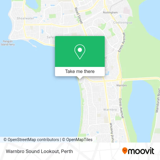 Mapa Warnbro Sound Lookout