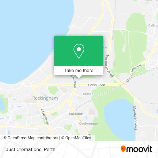 Mapa Just Cremations