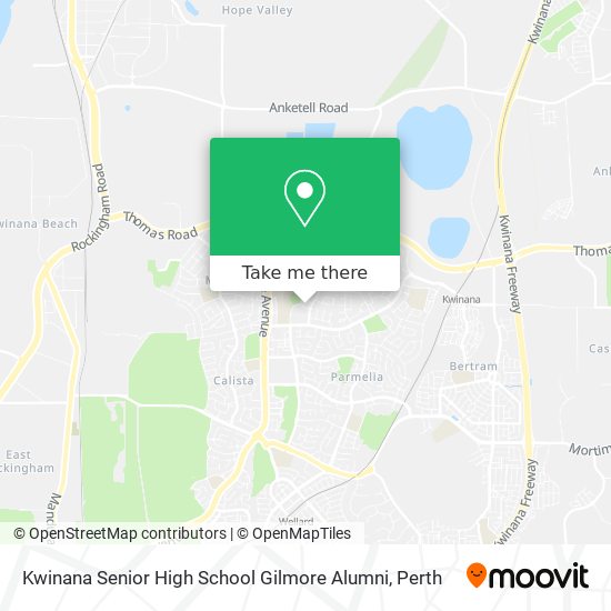 Kwinana Senior High School Gilmore Alumni map