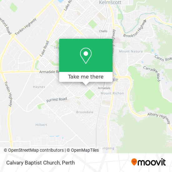 Calvary Baptist Church map