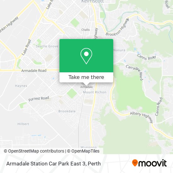 Armadale Station Car Park East 3 map